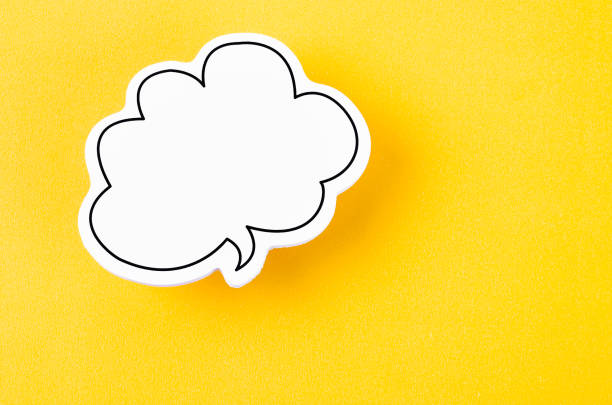 istock The Speech bubble with copy space communication talking speaking concepts on yellow background. 1433125898