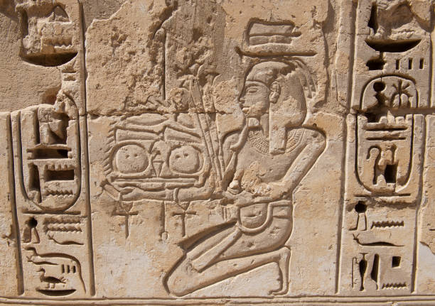 istock Hieroglyphic carvings on an ancient egyptian temple wall 1433128803