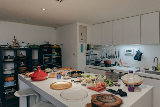 istock Space in the kitchen, preparation of ingredients to prepare dinner 1433131647