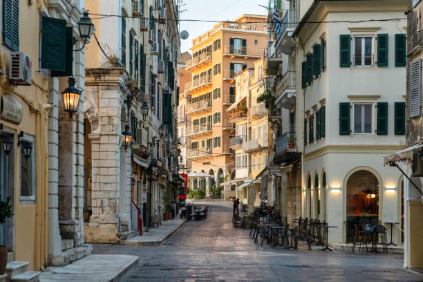 istock Street in Corfu, Greece 1433133268