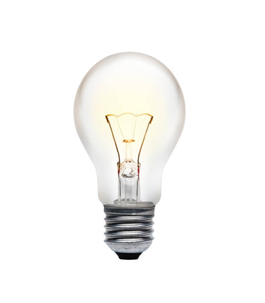 istock Incandescent lamp with luminous filament 1433133390