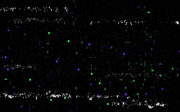Glitch color pixels. Distorted video signal. Abstract digital shapes. Modern noise effect. TV problem visualization. Random color elements. Vector illustration Glitch color pixels. Distorted video signal. Abstract digital shapes. Modern noise effect. TV problem visualization. Random color elements. Vector illustration. black background hd stock illustrations