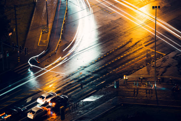 Chengdu City Road at Night