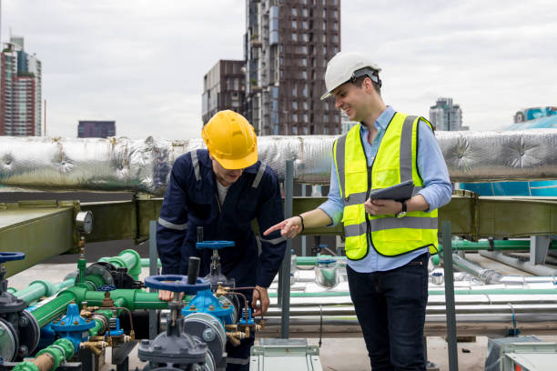 istock Industrial engineer work on site. engineer visit and inspection site engineer at industrial site. Inspector engineer check and working on site 1433134370