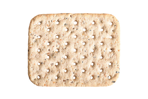 Cracker isolated on the white background with clipping path