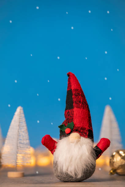 istock Merry Christmas Gnome in Snow 1433145472
