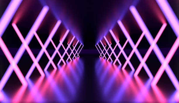 istock 3D rendering of cyberpunk abstract background material 1433146584
