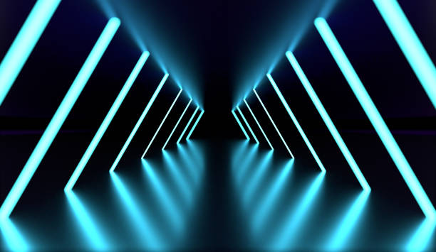 istock 3D rendering of cyberpunk abstract background material 1433146601