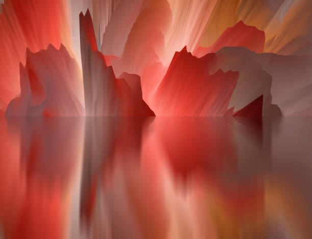 istock Magical world. Abstract Landscape, surreal lake and reflections. art, creativity and imagination. 3d illustration 1433149780