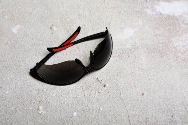 black sports sunglasses on the table