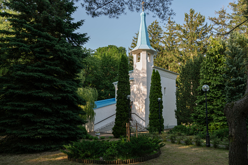 Church-chapel of the Icon of the Mother of God Joy of All the Sorrowing on a sunny summer day, Svetlogorsk, Kaliningrad region, Russia