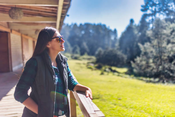 istock Young women enjoying the forest 1433164247