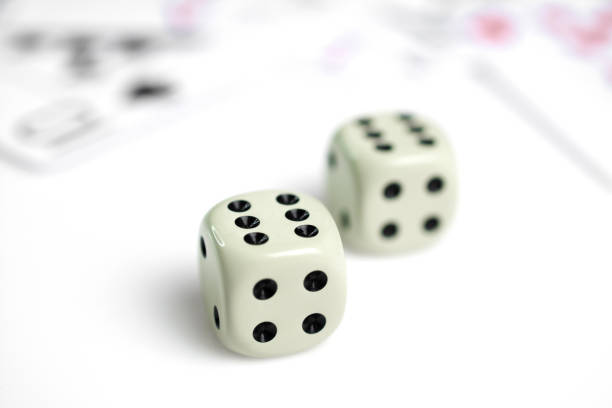 istock Close-up of dice isolated on white 1433171790