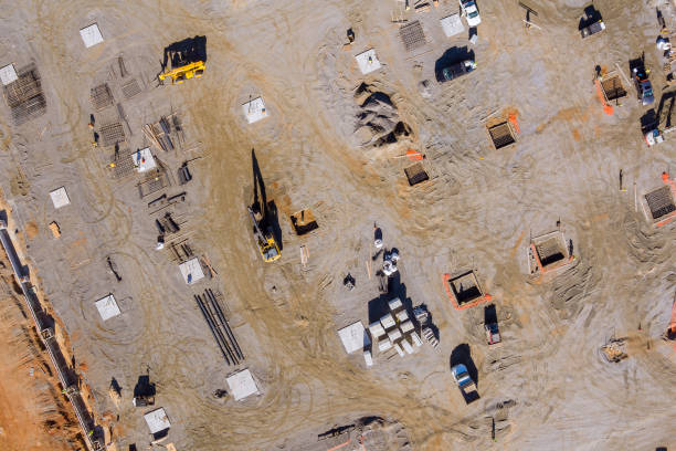 istock During the preparation of the construction site, concrete foundations will be poured to allow the new building to be constructed during the work process 1433175016