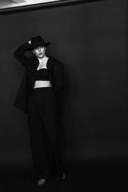 istock Beautiful woman. Black and white photo 1433178307