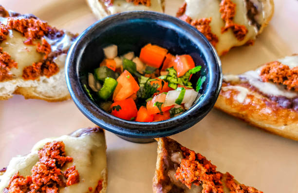 istock Mexican breakfast bread roll with chorizos in Oaxaca Mexico. 1433179496