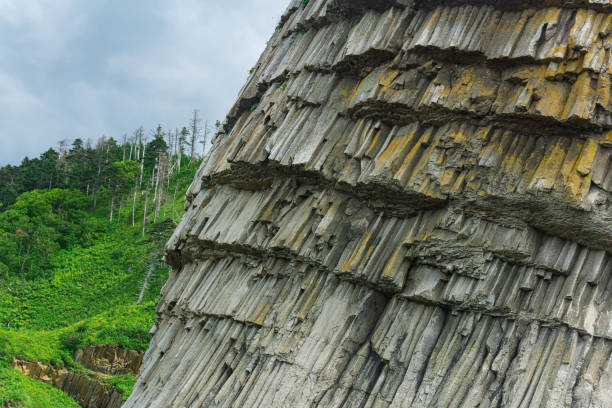 istock natural background, rock fragment from volcanic lava pillars 1433180474