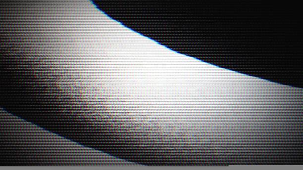 istock Monochrome dynamic cyberpunk bad tv effect, noisy psychedelic wavy dark iridescent background. 1433186325
