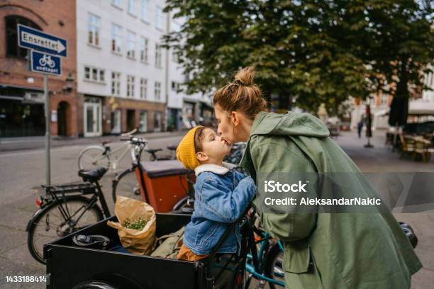 Mom I Love You Stock Photo - Download Image Now - Lifestyles, Domestic Life, Cargo Bike