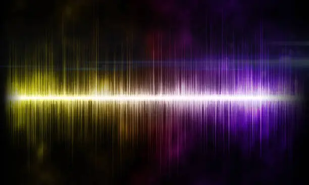 Line soundwave abstract background with voice music technology. Flow soundwave design.