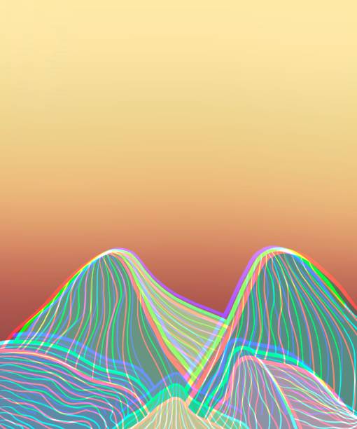 istock landscape of neon beautiful mountains 1433190962