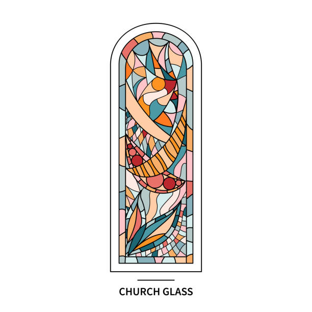 ilustrações de stock, clip art, desenhos animados e ícones de colour vertical frame. - stained glass illustrations