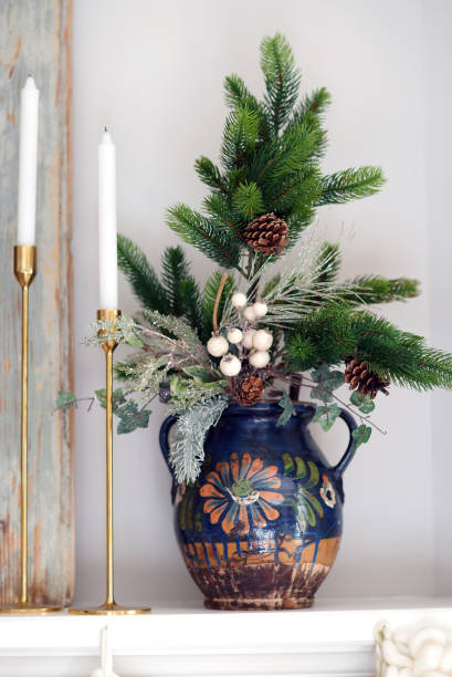 istock French Pottery with Christmas Bough 1433200284