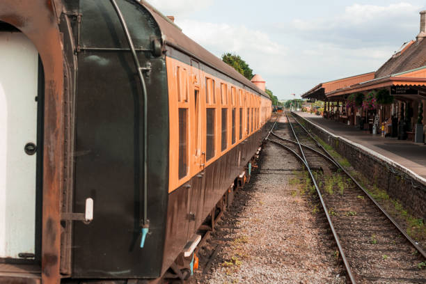 istock Restored Victorian-Era Passenger Rail train at a train station. 1433205644