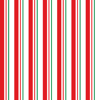Vector seamless pattern of red and green striped Christmas paper seamless pattern.