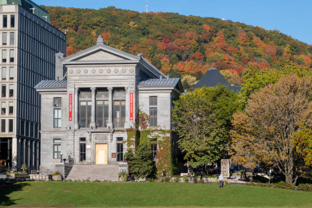 Montreal, Canada - 11 October 2022: The Redpath museum in Autumn
