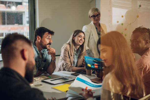 istock Multiracial business team having a meeting in the office 1433214917