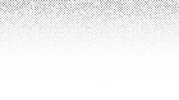 half tone black dots seamless gradient white background Black halftone pattern grid vector gradient illustration on white background polka dot stock illustrations