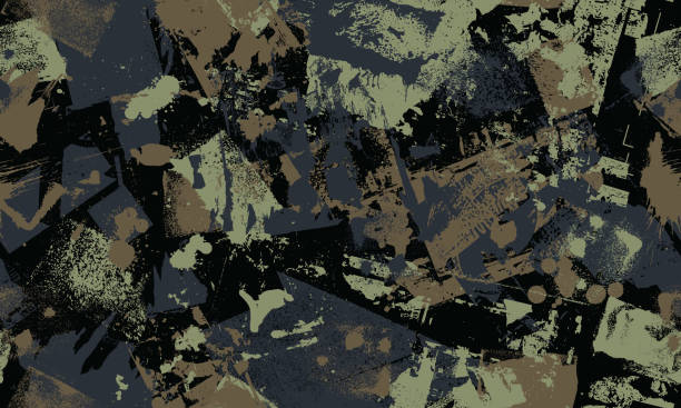 ilustrações, clipart, desenhos animados e ícones de fundo de papel de parede de texturas de grunge camuflados perfeitamente - green backgrounds textured dirty