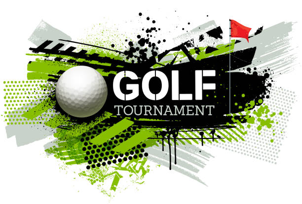 ilustraciones, imágenes clip art, dibujos animados e iconos de stock de ilustración vectorial de salpicaduras de grunge de golf - sport backgrounds computer graphic dirty