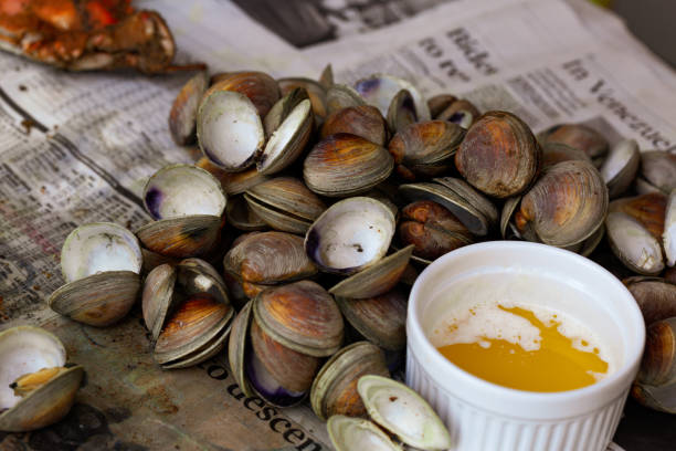 Steamed oysters
