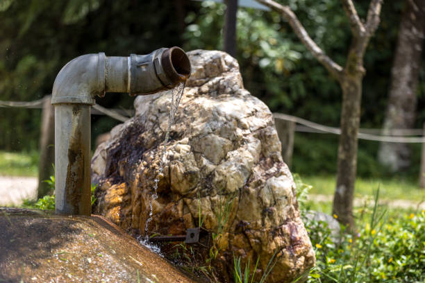 istock Water pipes with water coming out all the time. 1433227203