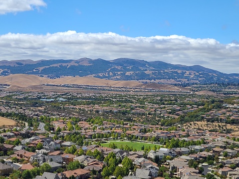 The valley nests between the hills of Las Trampas to the west and Diablo range to the East