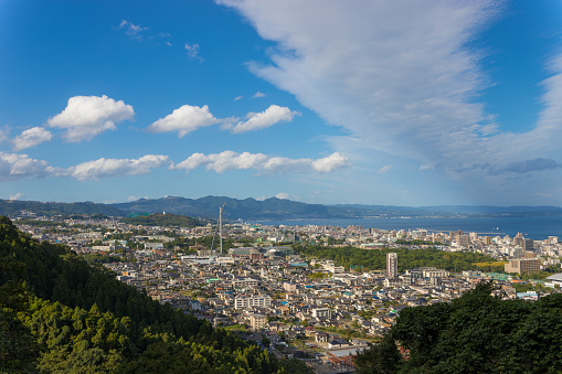 City view of Beppu city, Oita prefecture, Japan