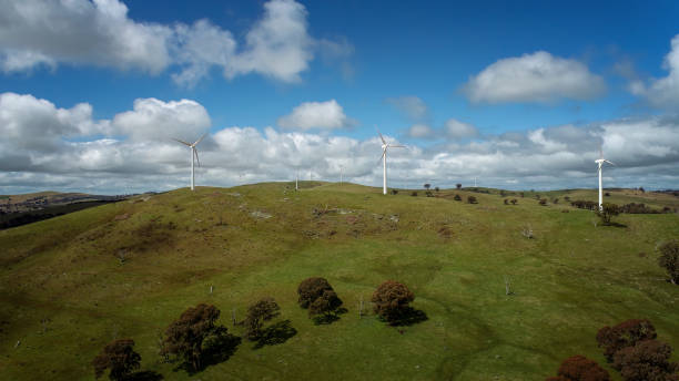 Carcoar Wind Farm in New South Wales stock photo