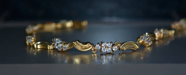 istock gold bracelet with diamonds 1433269840