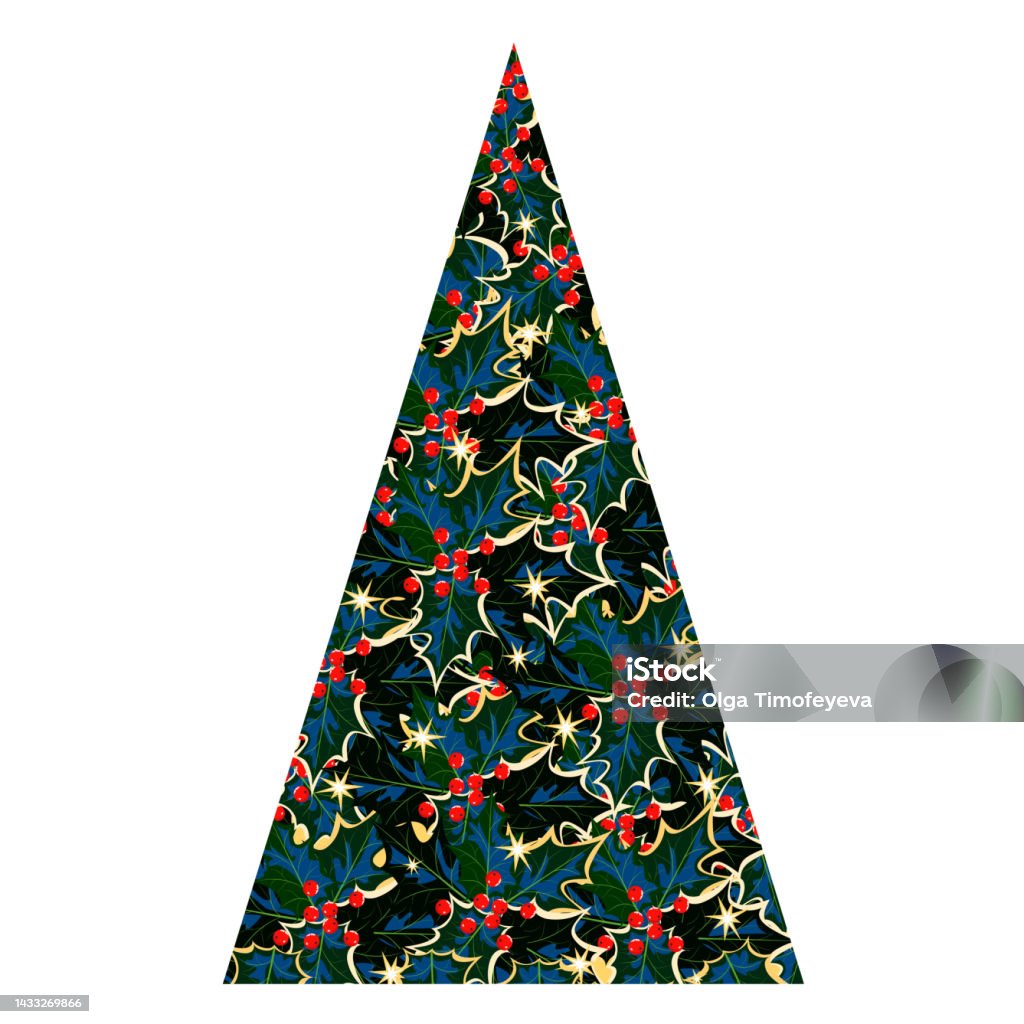 Abstract Spruce Tree Hristmas Tree Vector Illustration Of A Decorated Spruce Tree Abstract ...