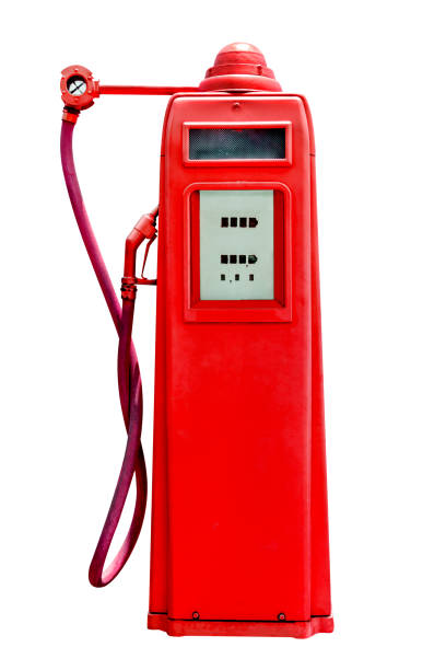 istock retro red petrol gasoline pump isolated in white background,clipping path 1433269974