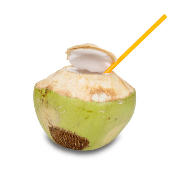 istock Coconut Water Drink  isolated on white background,clipping path 1433270040