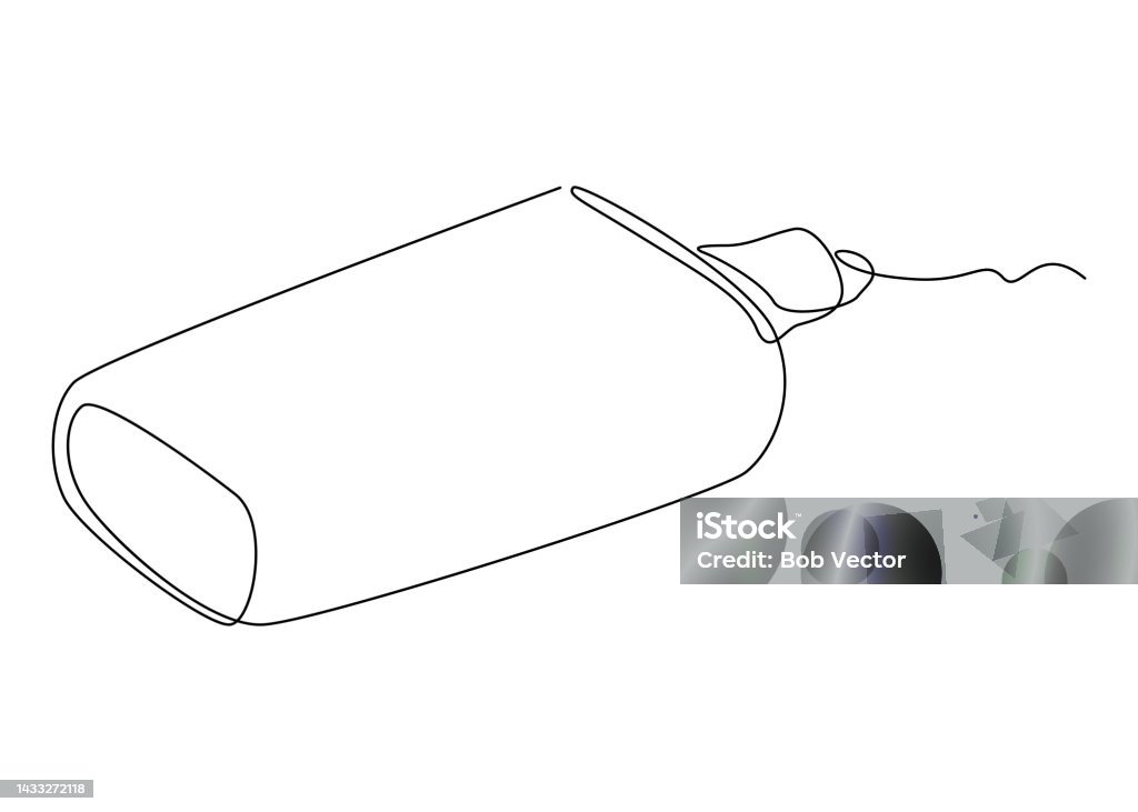 Thing Line Drawing One Continuous Line Drawing Of Whiteboard Marker Thin Line Illustration ...