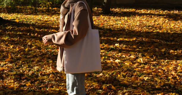 istock White shopper. Fashion bag template. 1433279069