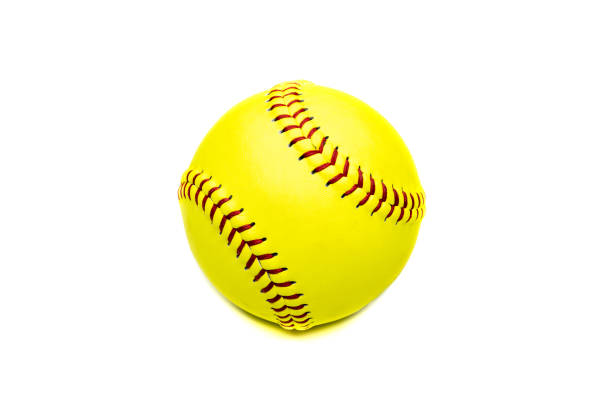 istock Softball ball isolated on white background 1433280626