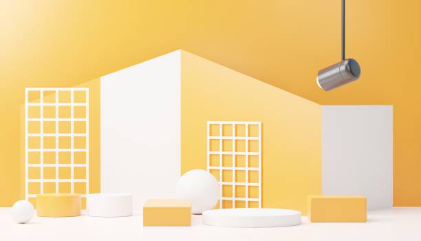 istock 3d render abstract display podium platform for  product presentation and advertising. Minimal scene backdrop with clean design. Vacant pedestal for mock up. Empty stage with pastel color for cosmetic. 1433280936