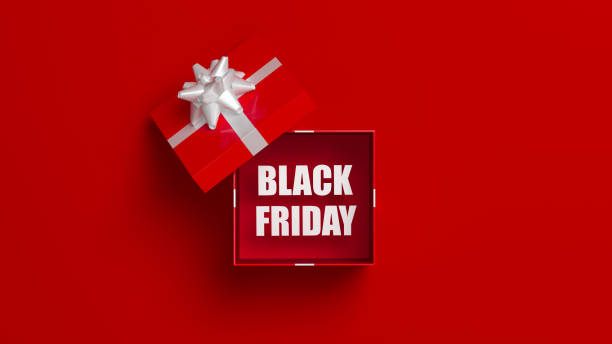 istock White color Black Friday text and red color gift box 1433282535