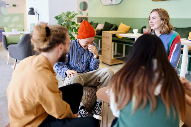 istock Cheerful Colleagues having team building in the office 1433288620