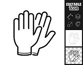 istock Protective rubber gloves. Icon for design. Easily editable 1433290133